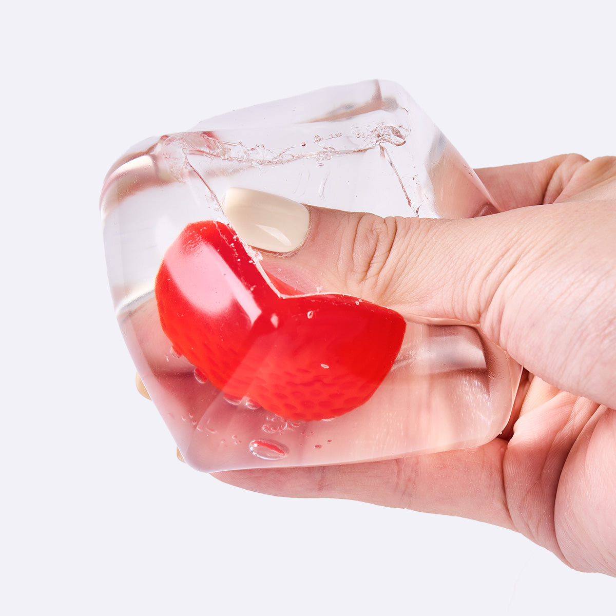 Nested Strawberry Cute Ice Cube Taba Squishy - Image 4