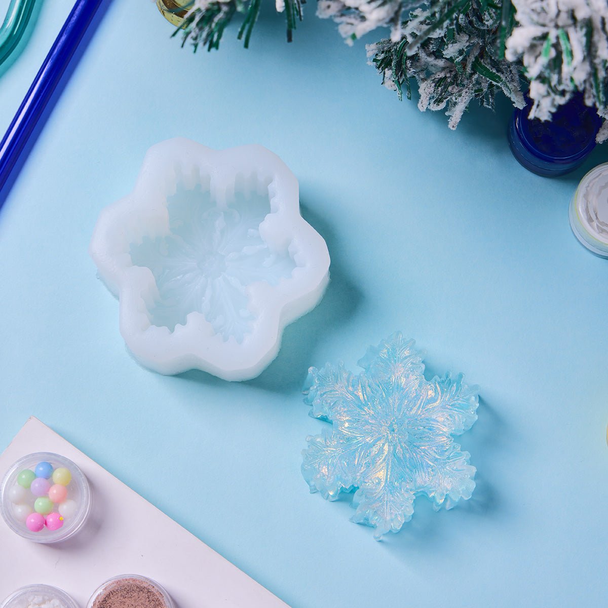 Snowflake Taba Squishy DIY Mold Set - Image 2