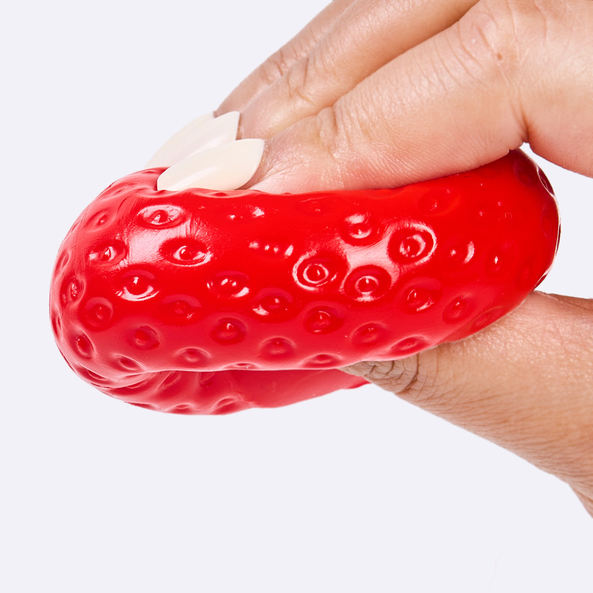 Red Strawberry Taba Squishy - Playdough Like - Image 2