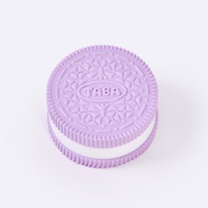60g Purple-white Sandwich Cookie Taba Squishy