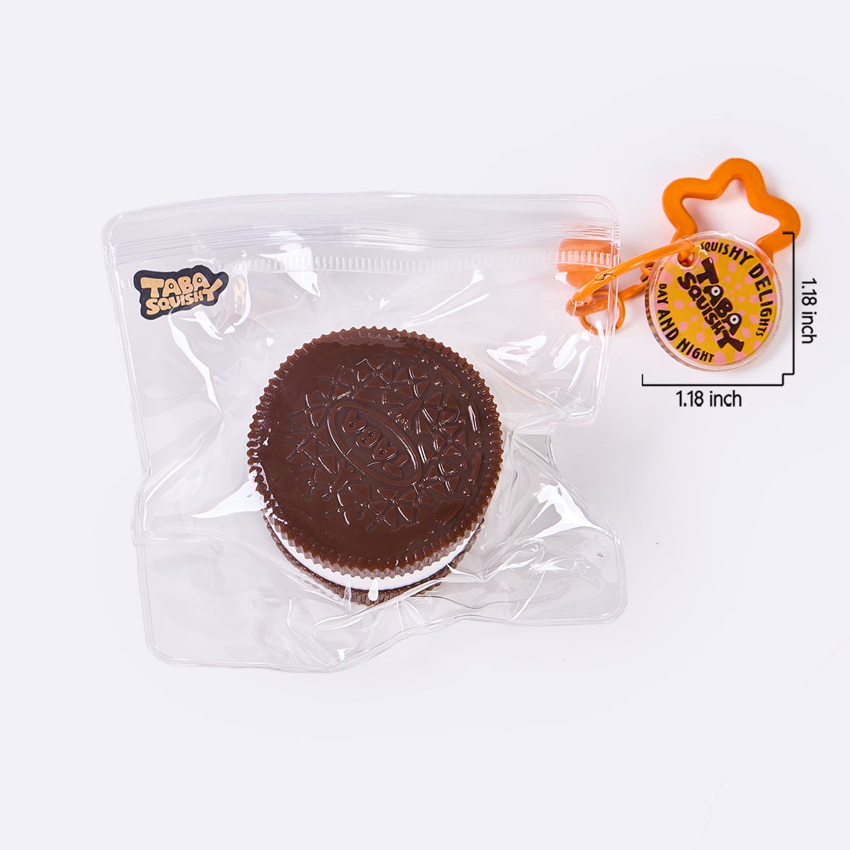 60g Choco-white Sandwich Cookie Taba Squishy - Image 6