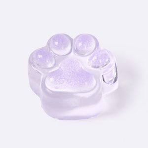Glitter Clear-purple Paw Taba Squishy