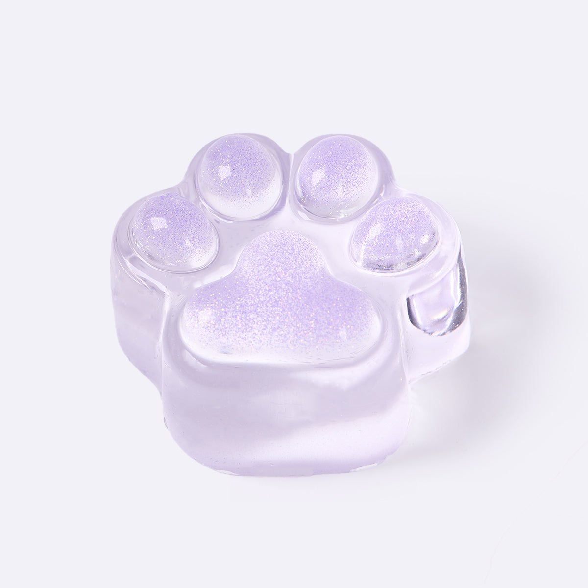 Glitter Clear-purple Paw Taba Squishy