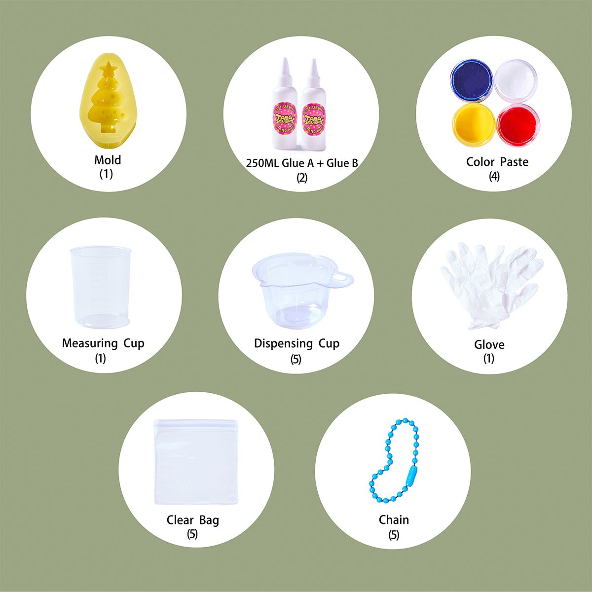 Cute Christmas Tree Taba Squishy DIY Mold Set - Image 4