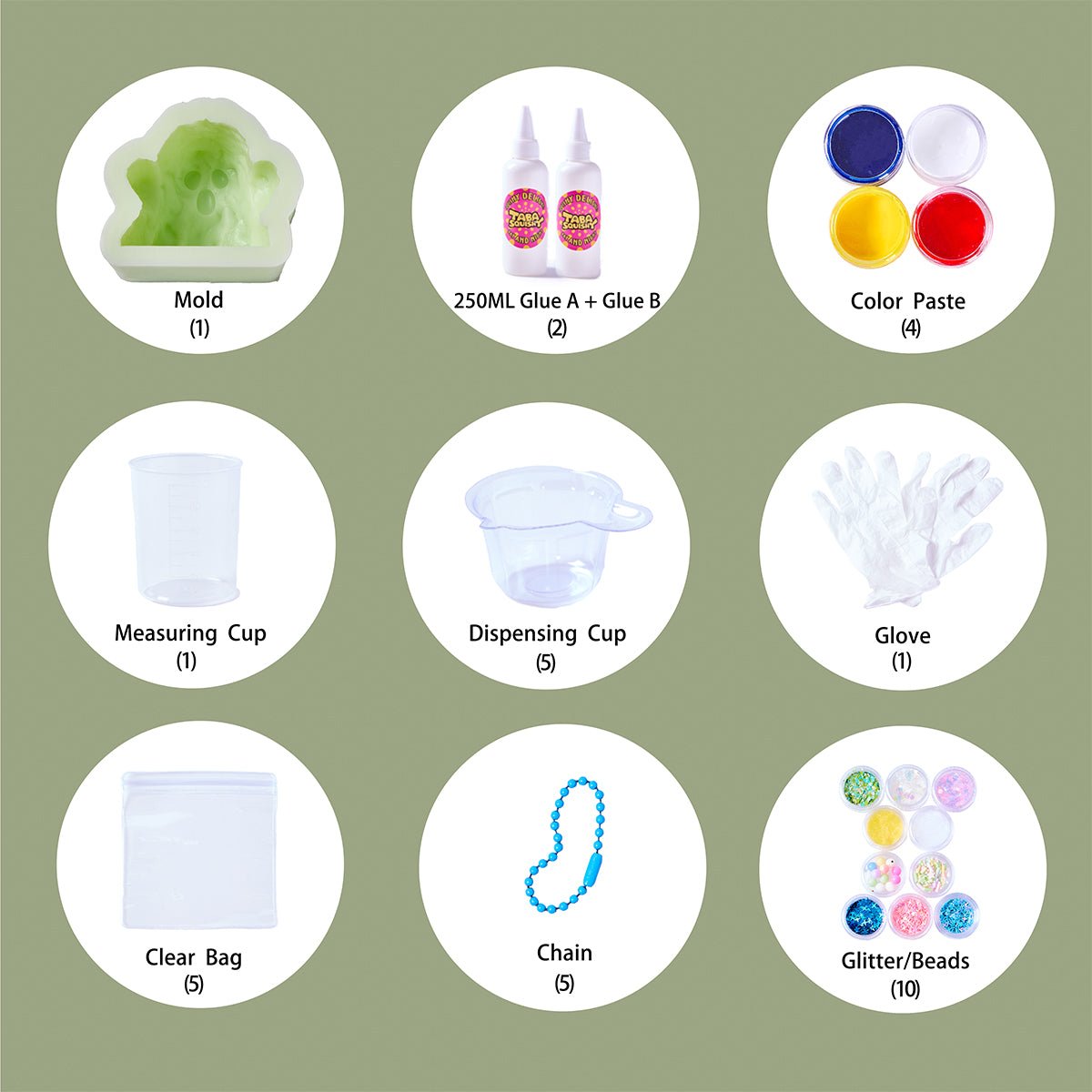 Ghost Taba Squishy DIY Mold Set - Image 5