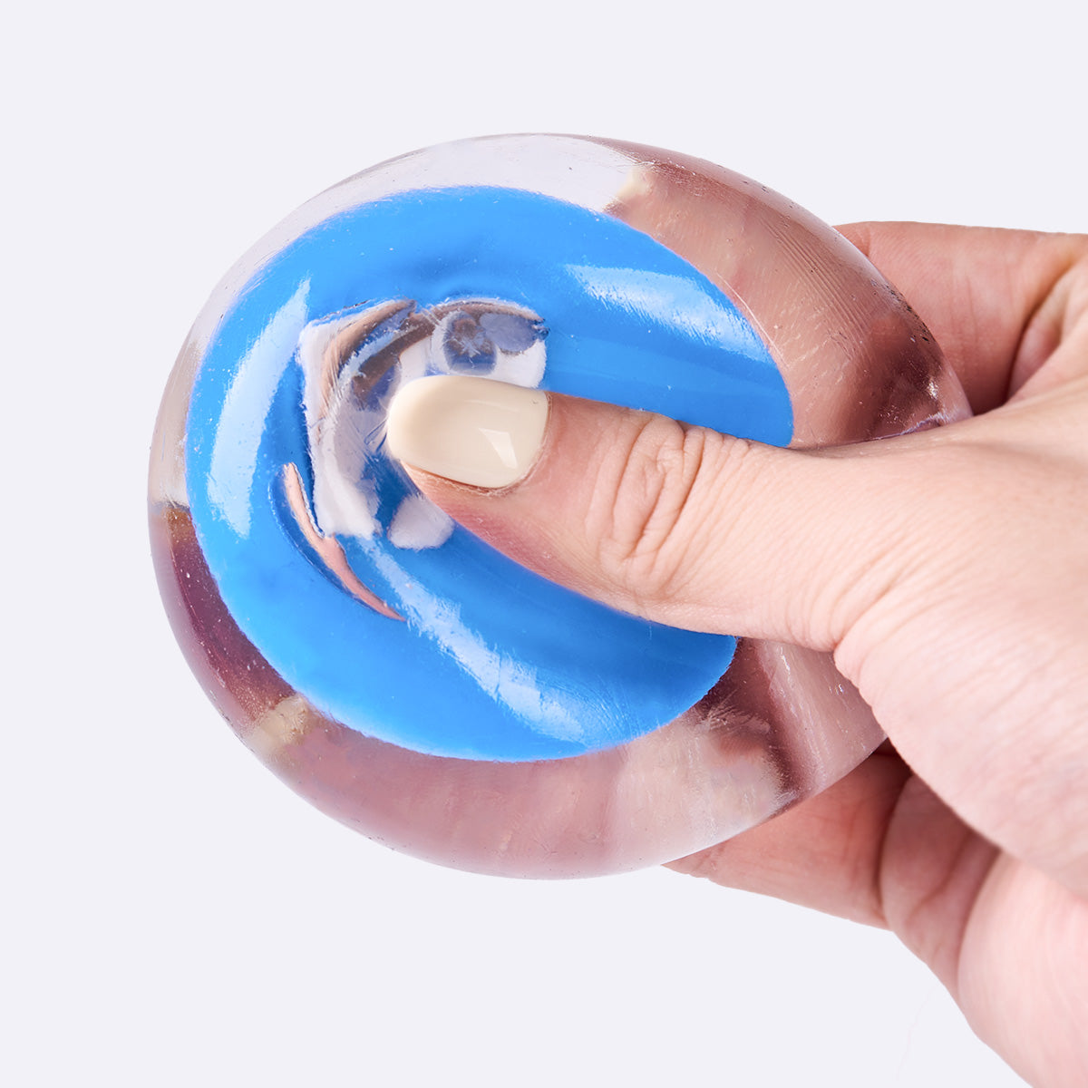 Nested Crystal Blue M&M Taba Squishy - Image 2