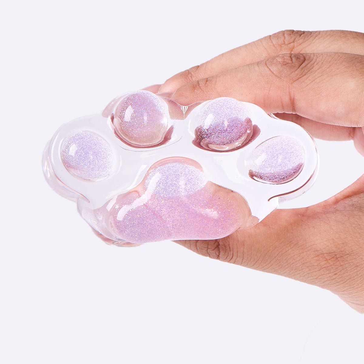 Glitter Clear-purple Paw Taba Squishy - Image 2