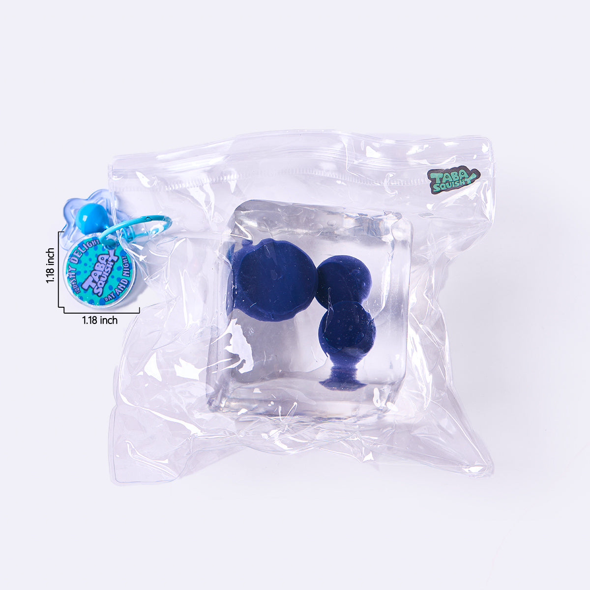 Nested Triple Blueberry Ice Cube Taba Squishy - Image 6