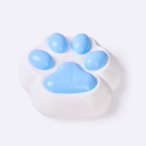 Jumbo White-blue Paw Taba Squishy