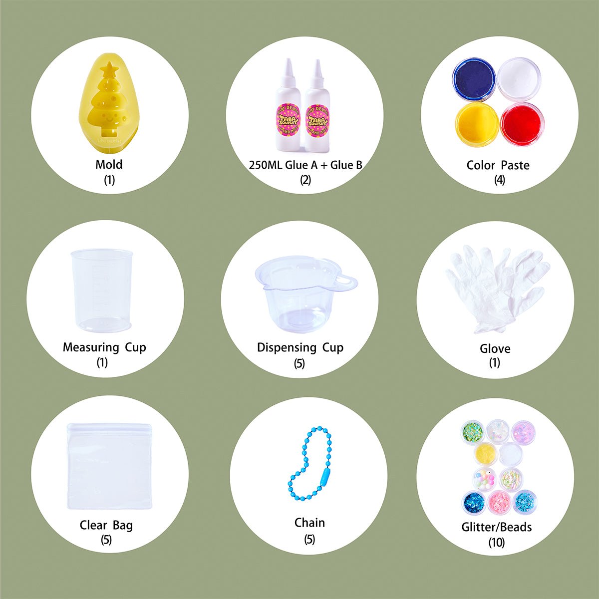 Cute Christmas Tree Taba Squishy DIY Mold Set - Image 5