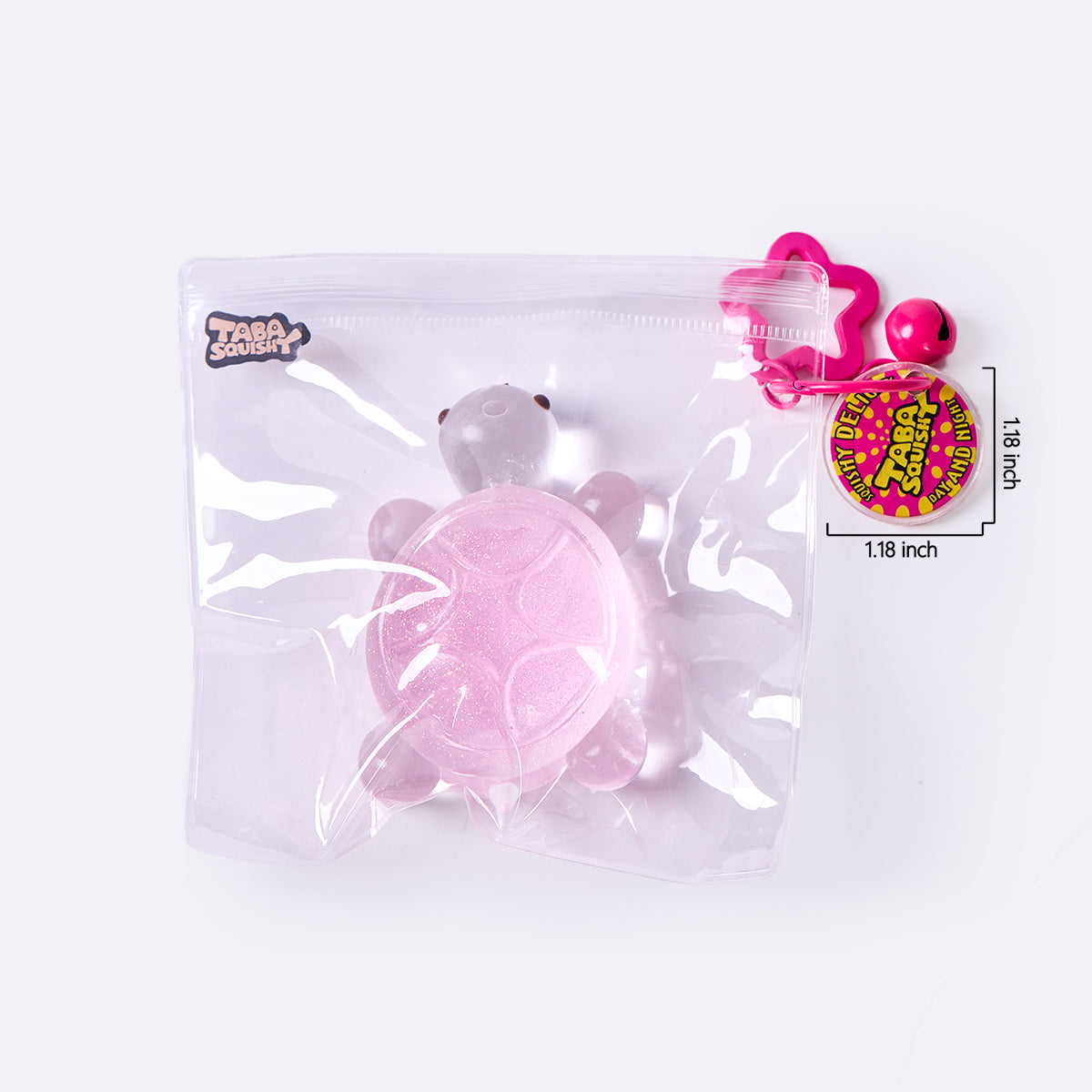 Glitter Clear-pink Turtle Taba Squishy - Image 7