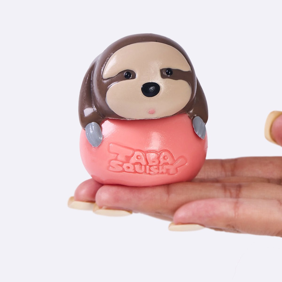 Little Sloth on Pink Ball Taba Squishy - Image 3