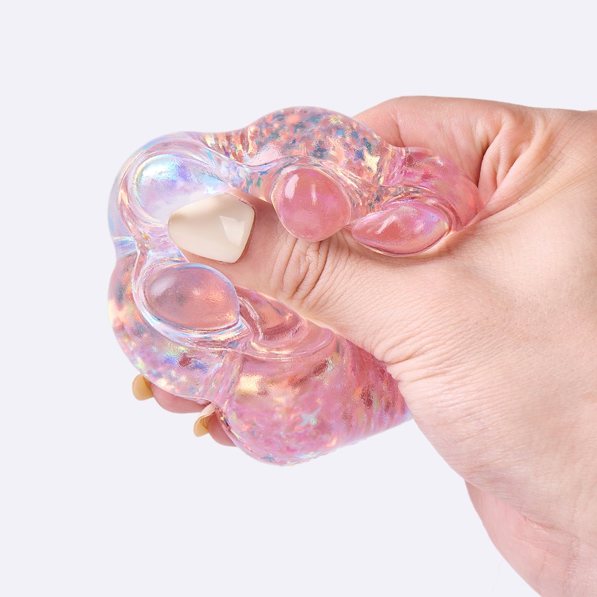 100g Blingbling Transparent-purple Paw Taba Squishy - Image 4