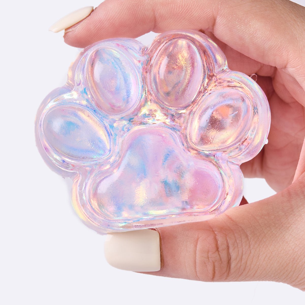 100g Blingbling Transparent-purple Paw Taba Squishy - Image 3