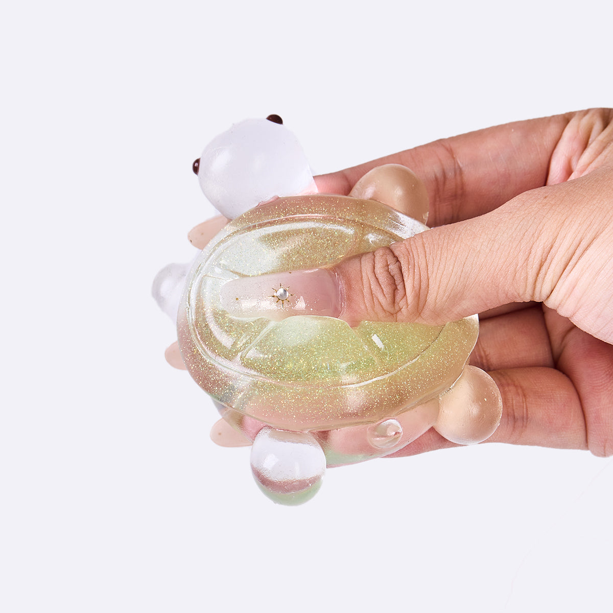 Glitter Clear-green Turtle Taba Squishy - Image 3