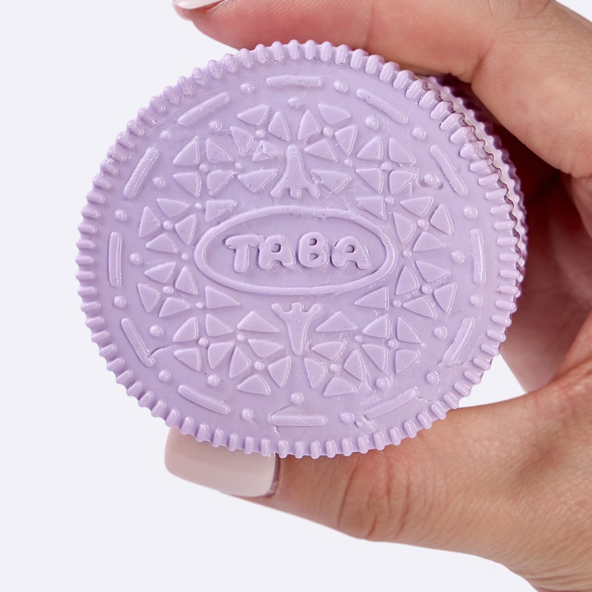 100g Purple-white Sandwich Cookie Taba Squishy - Image 5