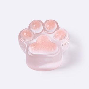 Glitter Clear-orange Paw Taba Squishy