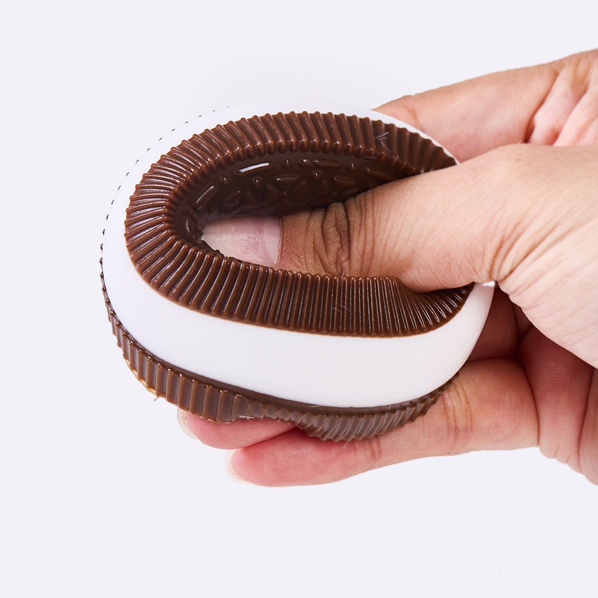 60g Choco-white Sandwich Cookie Taba Squishy - Image 3
