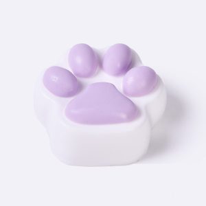 45g White-purple Paw Taba Squishy
