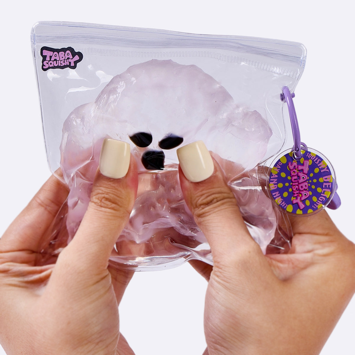 Clear-pink Ghost Taba Squishy - Image 6