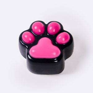 62g Black-fuchsia Paw Taba Squishy