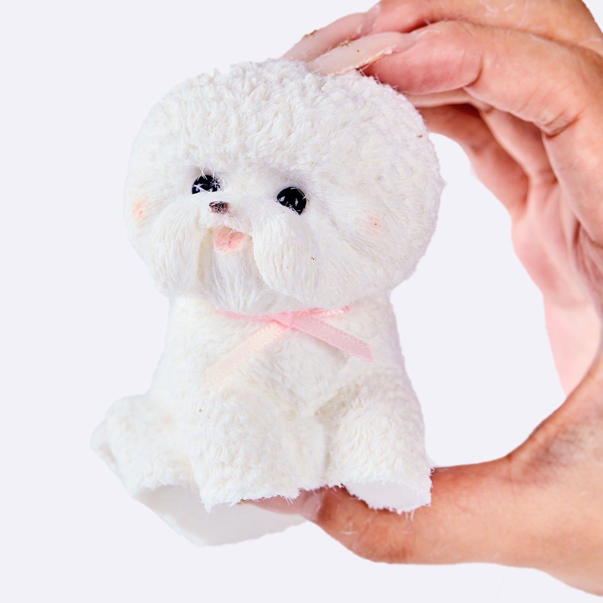 Flocked White Bichon Taba Squishy - Image 4
