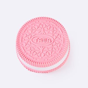 Jumbo Pink-white Sandwich Cookie Taba Squishy