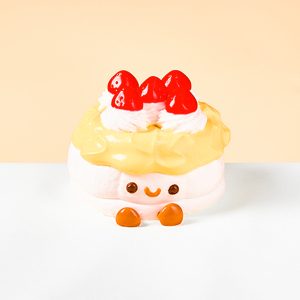 Yellow Strawberry Tart Cake Taba Squishy