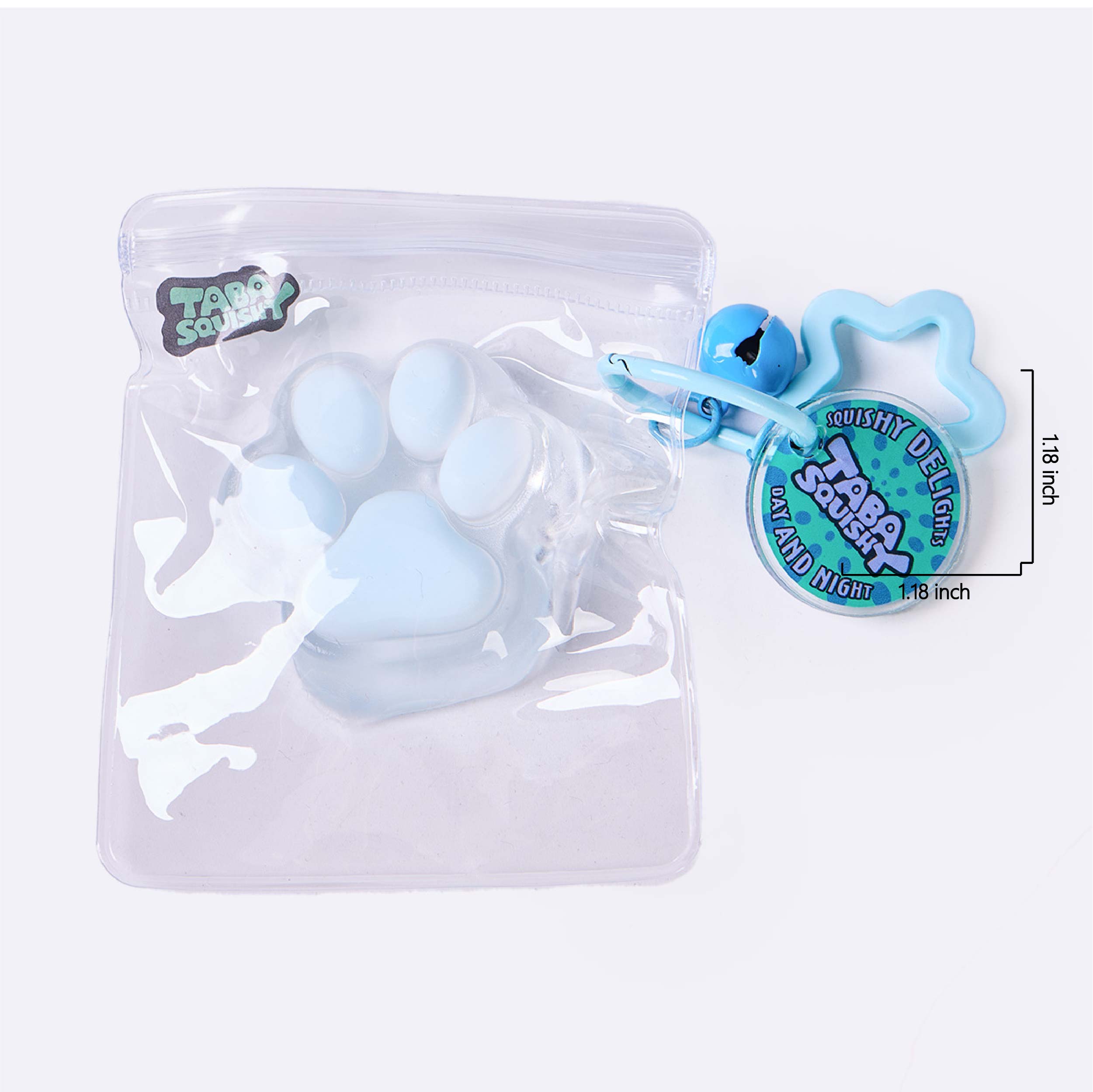 45g Transparent-blue Paw Taba Squishy - Image 6