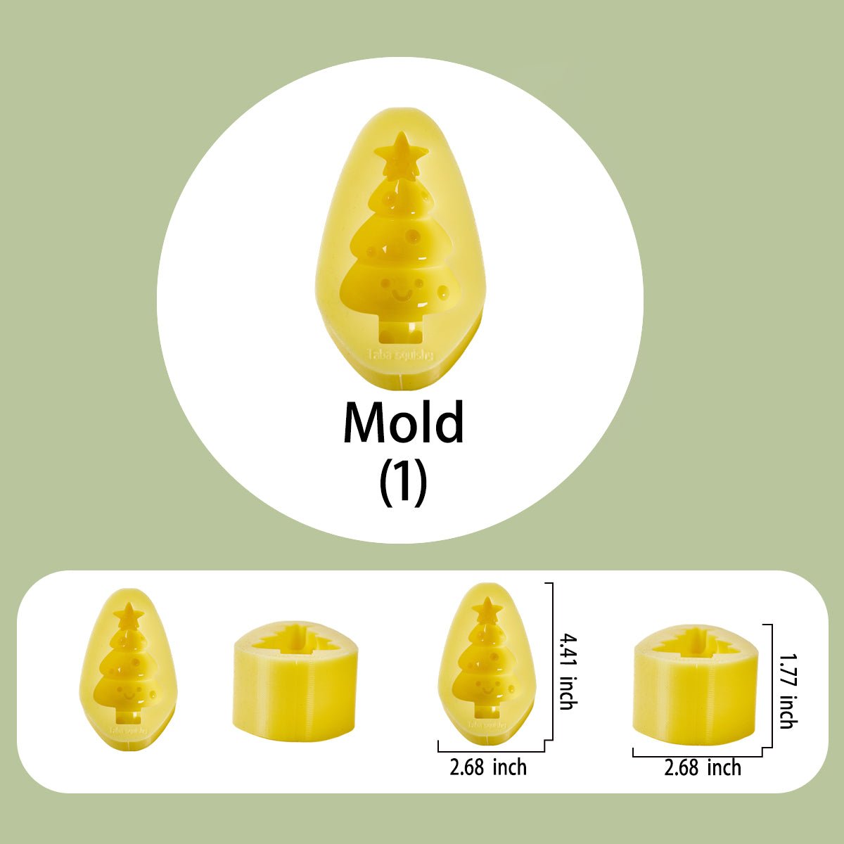 Cute Christmas Tree Taba Squishy DIY Mold Set - Image 3
