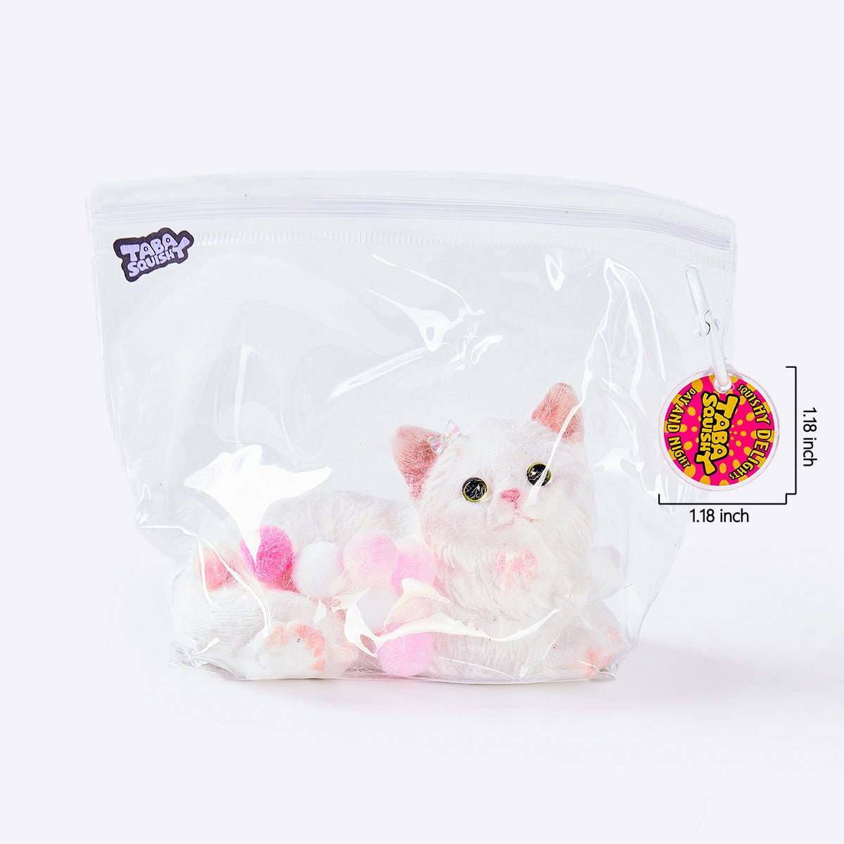 Flocked White Cat Taba Squishy - Image 6