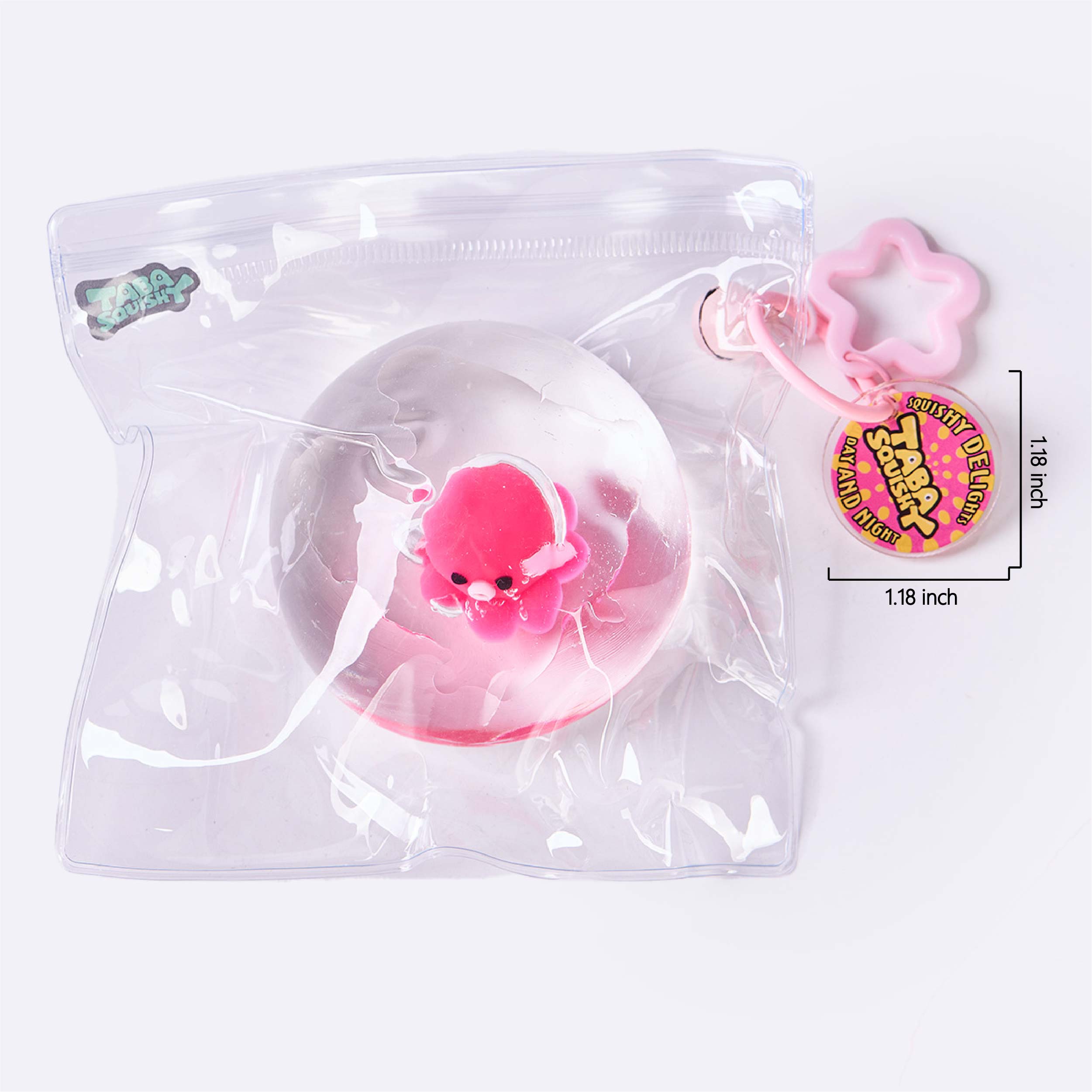 Nested Crystal Pink Octopus Taba Squishy - Image 6