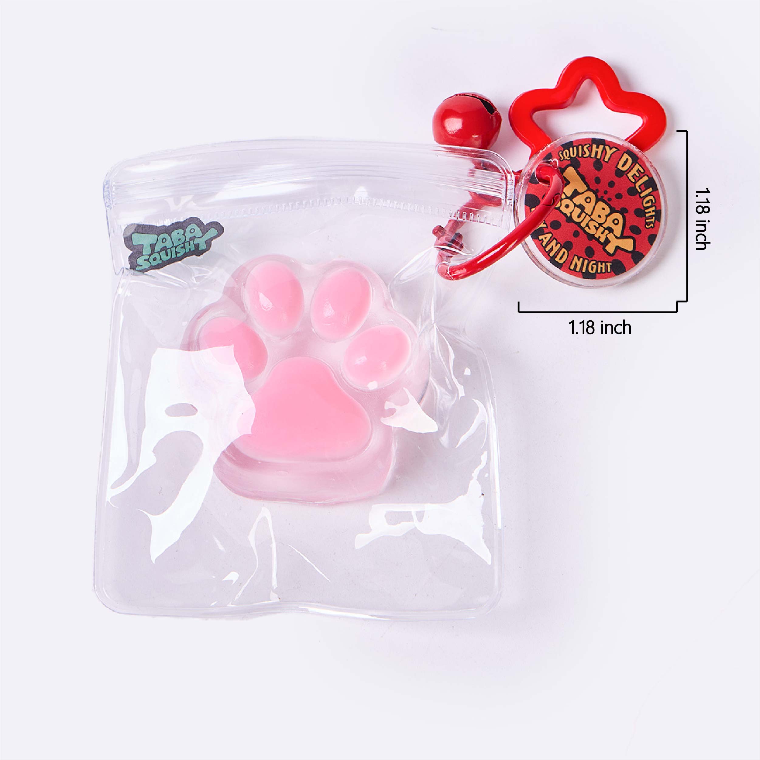 45g Transparent-pink Paw Taba Squishy - Image 6