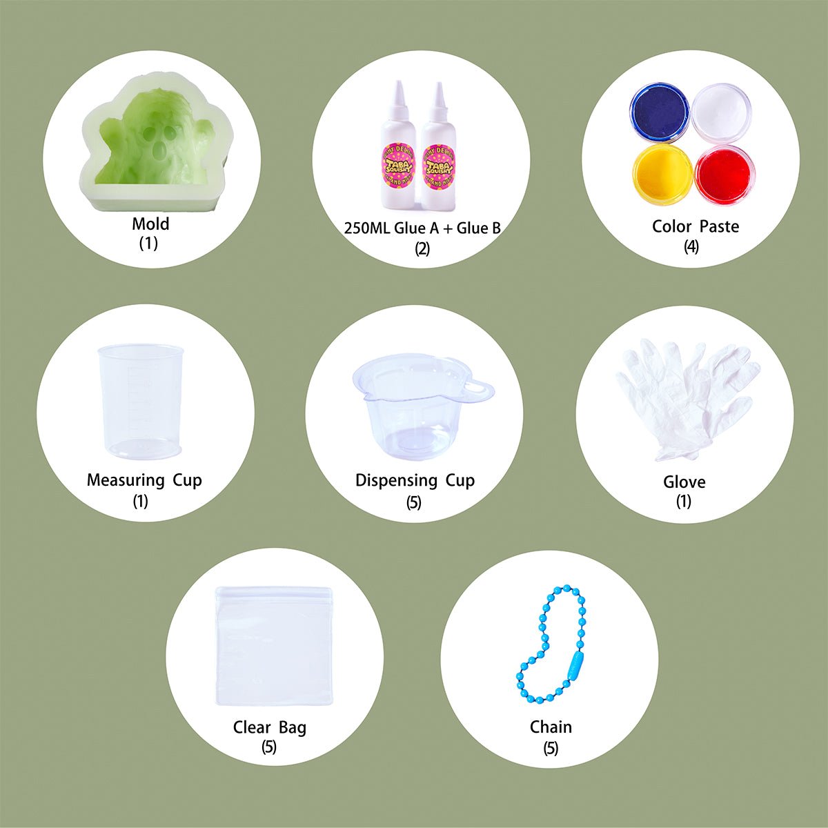 Ghost Taba Squishy DIY Mold Set - Image 4
