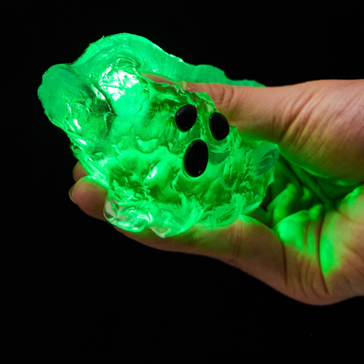 Clear Ghost with Green Light Taba Squishy - Image 2