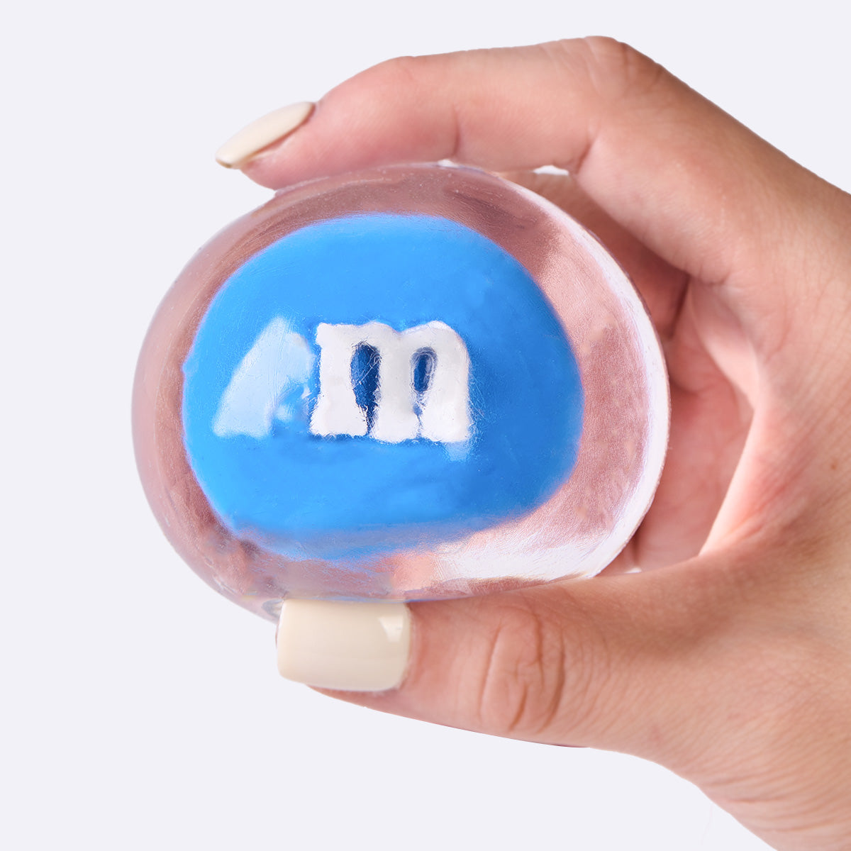 Nested Crystal Blue M&M Taba Squishy - Image 3