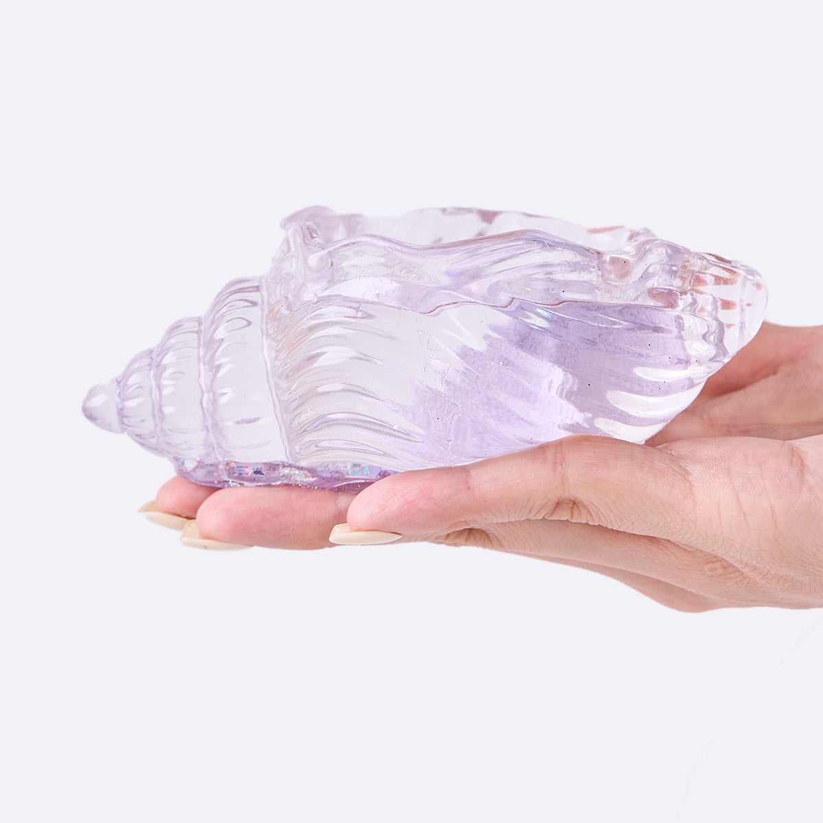 Blingbling Transparent-purple Conch with Starfish Taba Squishy - Image 3