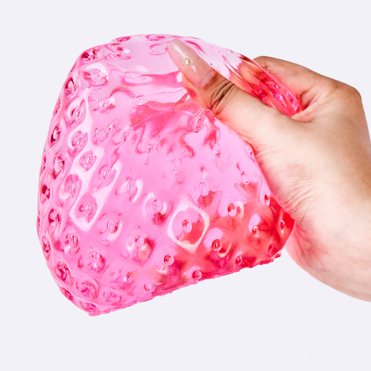 Jumbo Clear-pink Strawberry Taba Squishy - Image 2
