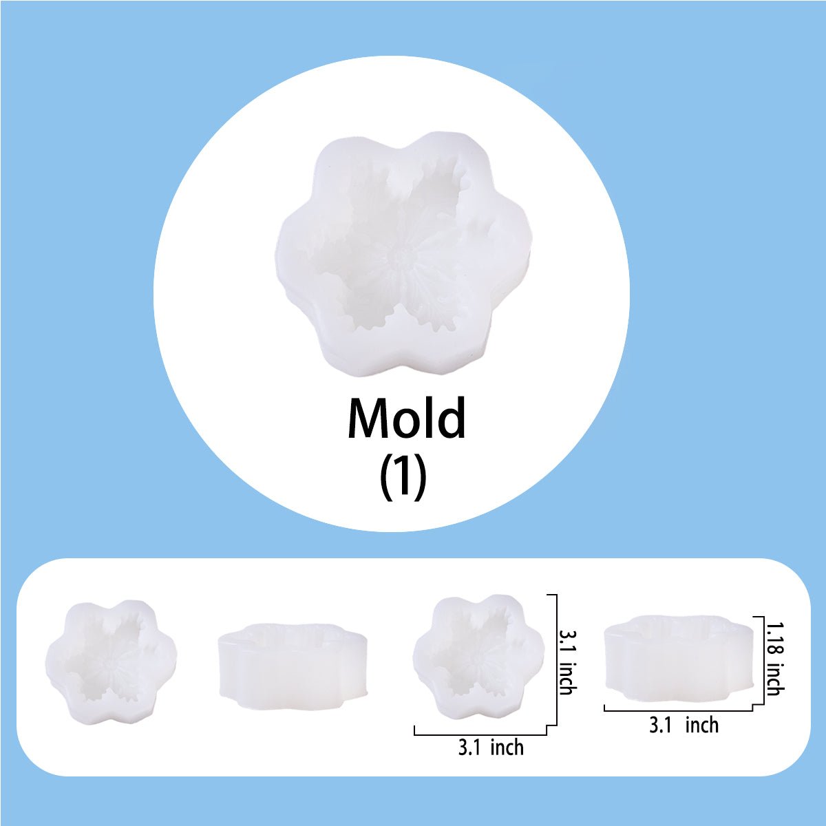Snowflake Taba Squishy DIY Mold Set - Image 3