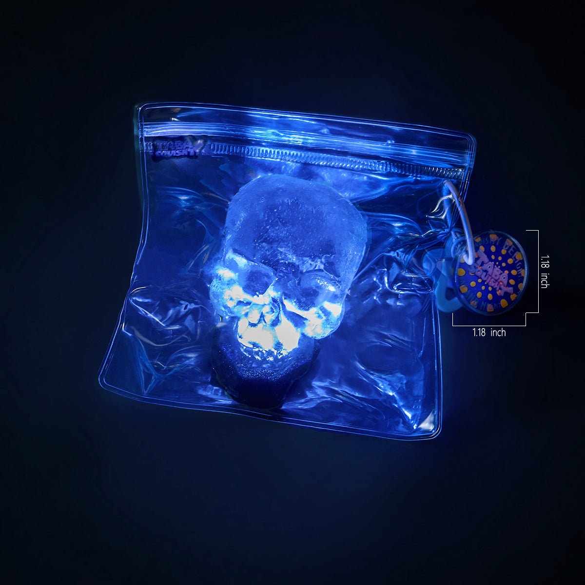 100g Clear Skull with Light Taba Squishy - Image 5