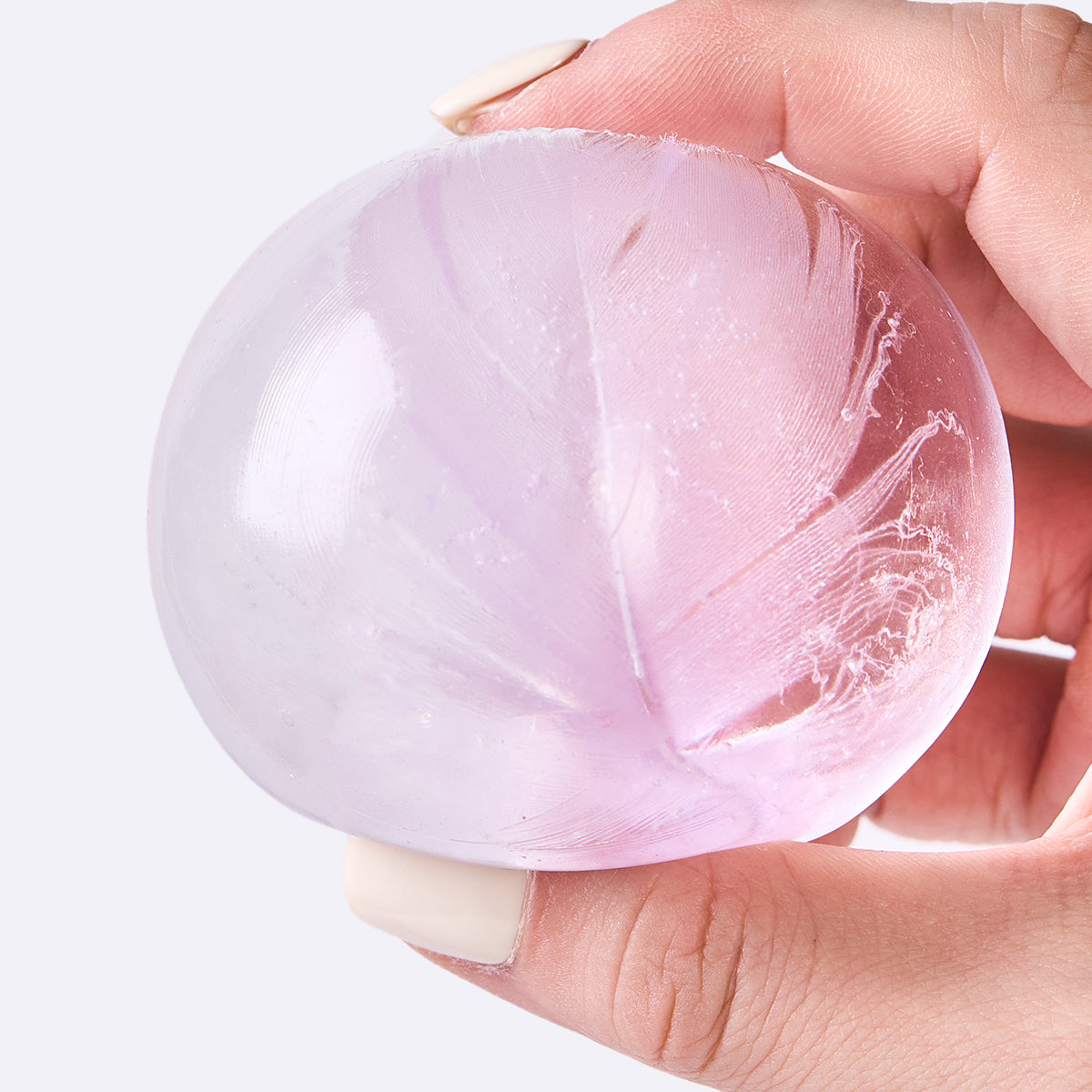 Nested Crystal Purple Feather Taba Squishy - Image 3