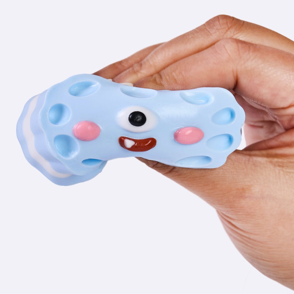 Blue Cute Monster Sandwich Cookie Taba Squishy - Image 2