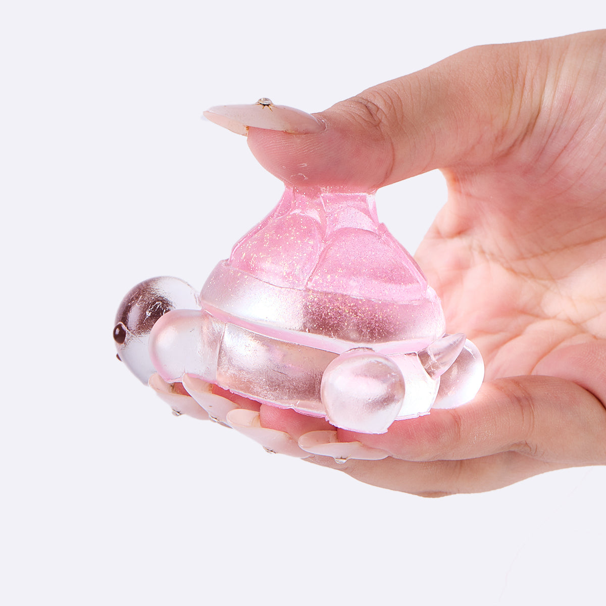 Glitter Clear-pink Turtle Taba Squishy - Image 3