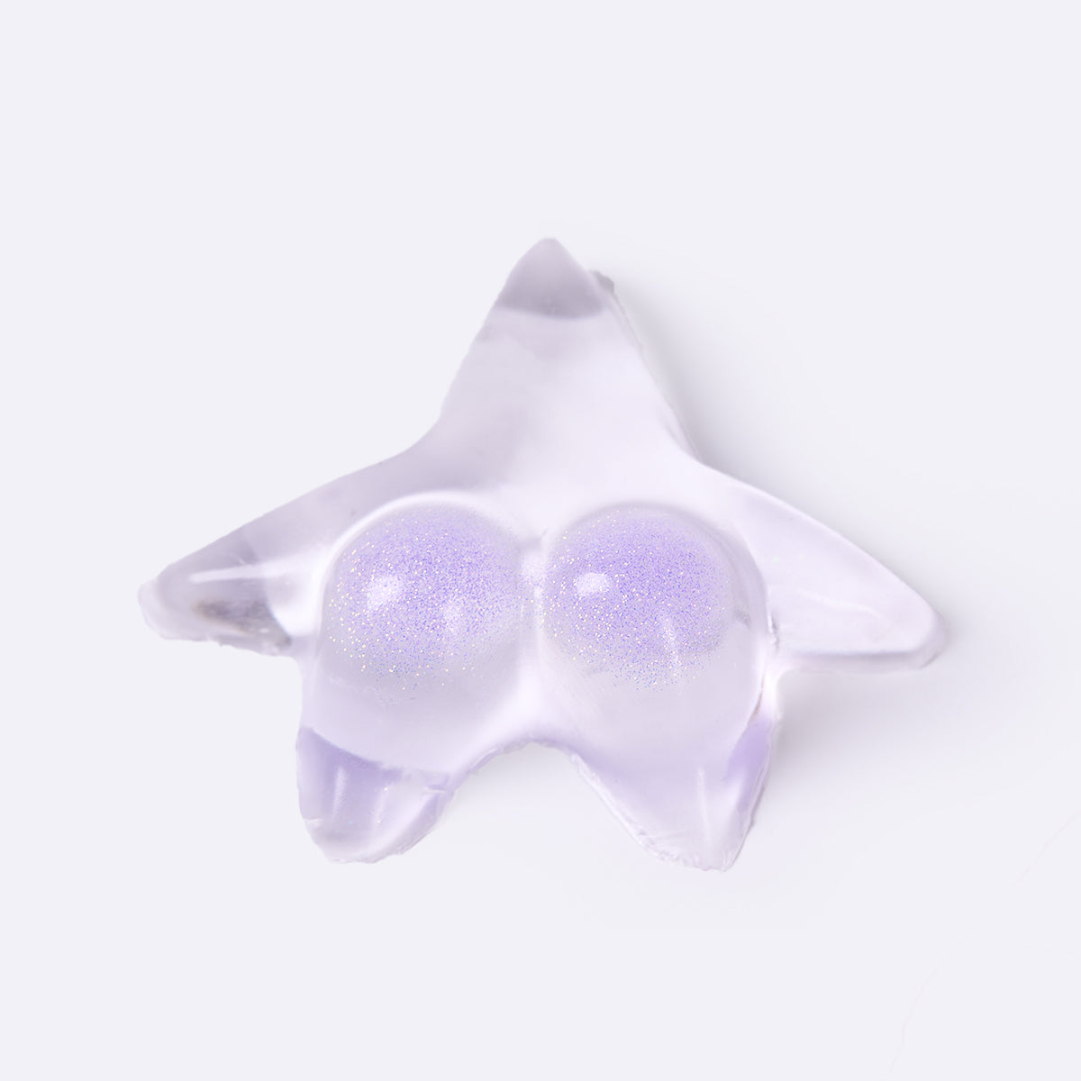 Glitter Clear-purple Starfish Taba Squishy