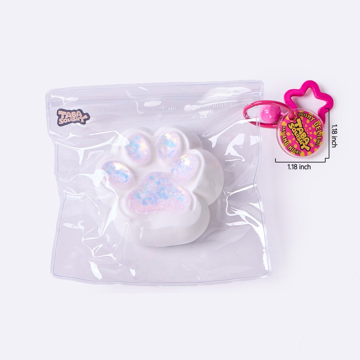 100g White-bling Paw Taba Squishy - Image 6
