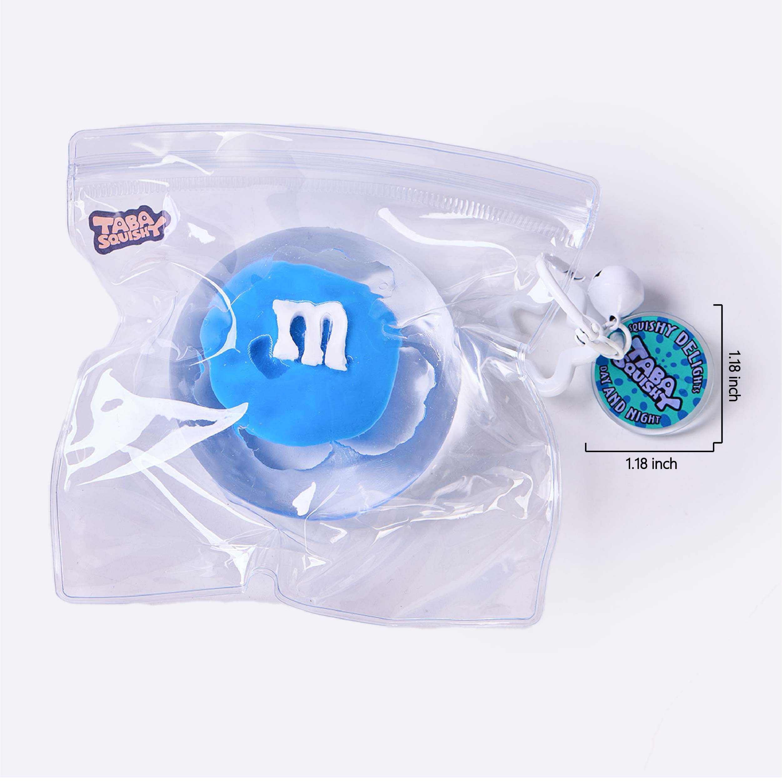 Nested Crystal Blue M&M Taba Squishy - Image 6