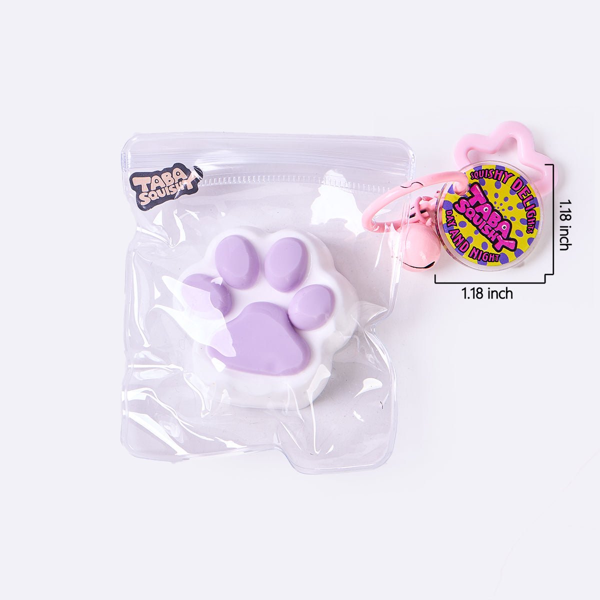 45g White-purple Paw Taba Squishy - Image 6